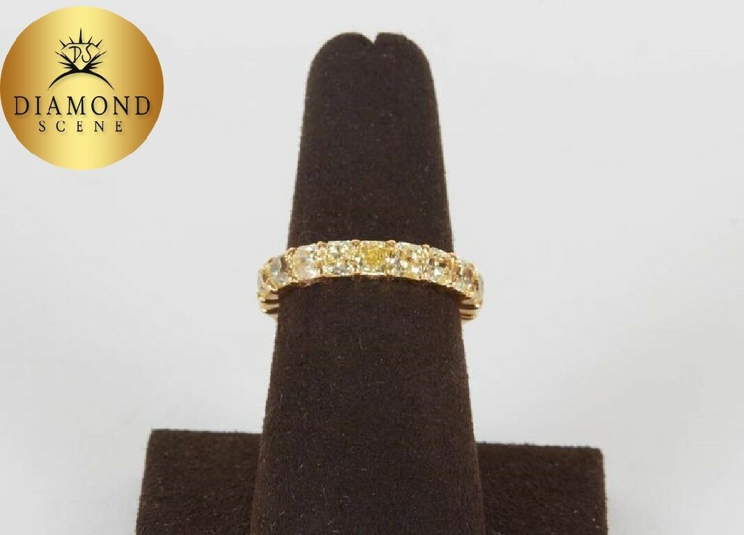Yellow Diamond Gold Eternity Band Ring