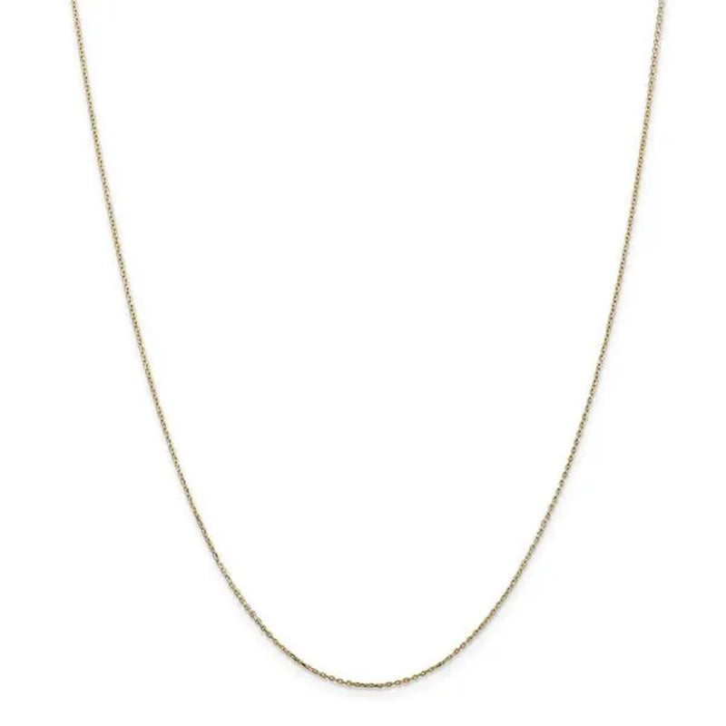 0.8 Mm X 20 In. 14K Yellow Gold Diamond-Cut Cable Chain