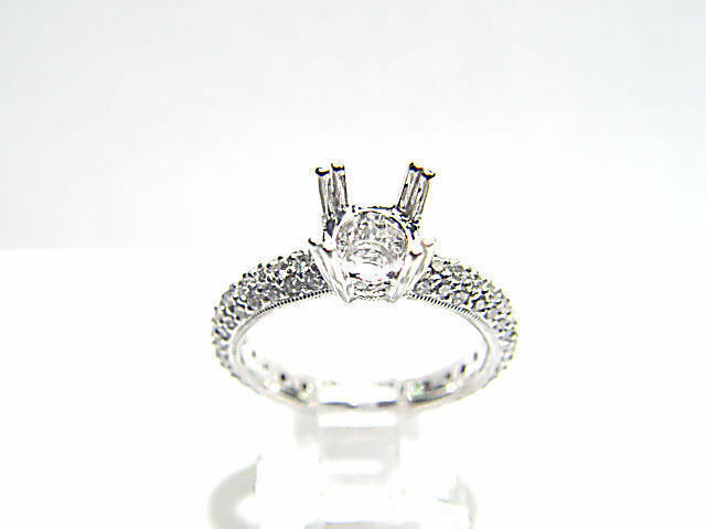 DIAMOND ROUND BR SHAPE PAVE ETERNITY SET SETTING 4 DOUBLE