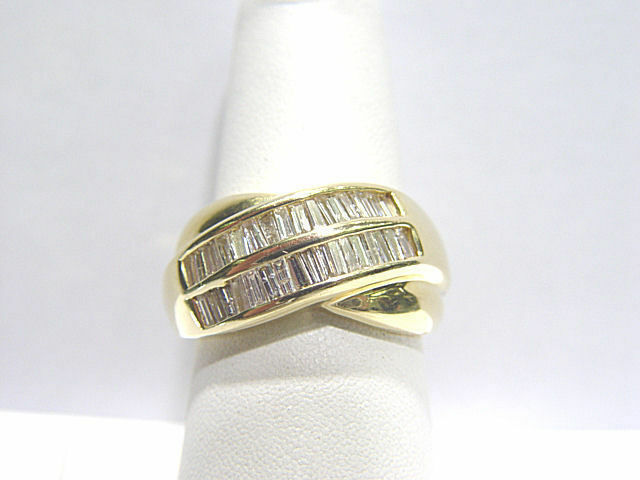 DIAMOND BAGUETTE SHAPE 2 ROW SET CHANNEL SET DIAMOND