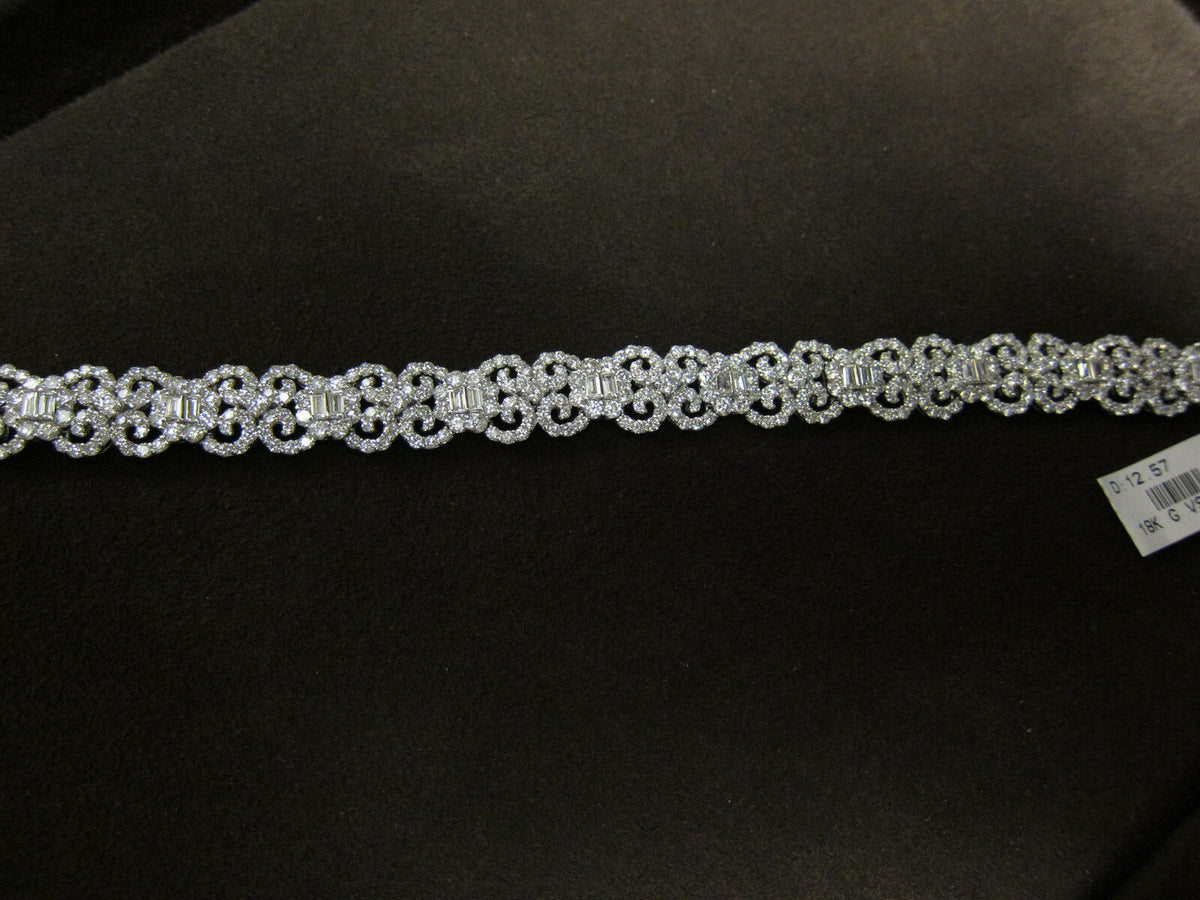 DIAMOND ROUND BRILLIANT SHAPE BAGUETTE SHAPE SET BRACELET