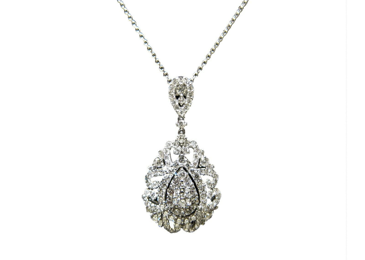 DIAMOND ROUND BRILLIANT SHAPE SET PENDANT INCLUDED 16 INCH CHAIN