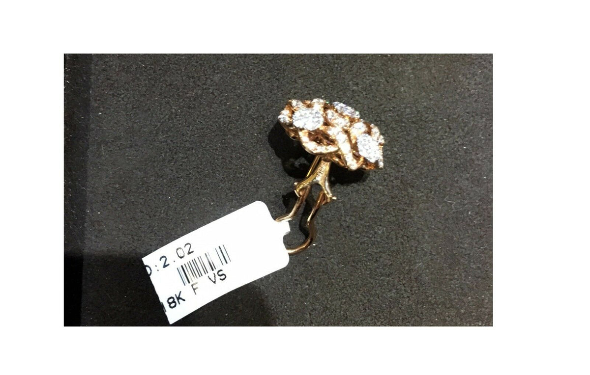 ROSE GOLD DIAMOND SWIRL EARRING SET WITH DIAMOND ROUND BRILLIANT SHAPE HUGGIE