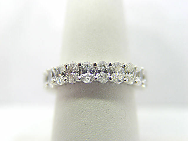 DIAMOND 23 STONE OVAL SHAPE ETERNITY SET DIAMOND BAND ANNIVERSARY BAND DIAMOND