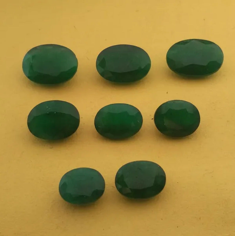 NATURAL ZAMBIAN EMERALD OVAL SHAPE CUT FACETED LOOSE GEMSTONES