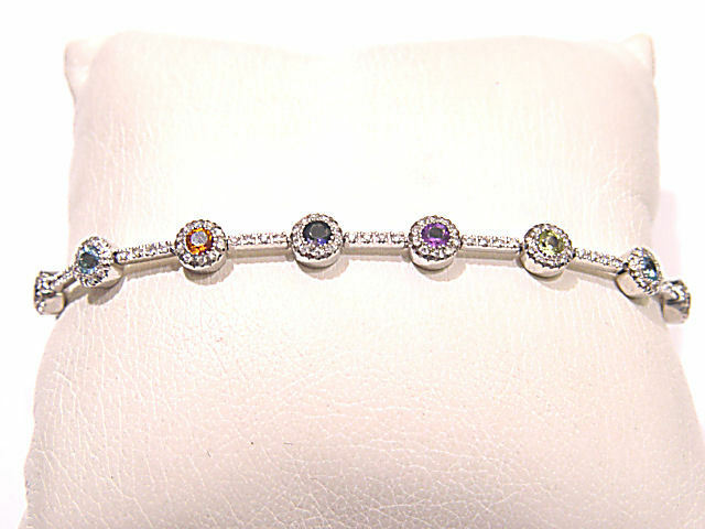13 COLOR STONE CITRINE PINK SAPPHIRE BLUE TOPAZ PERIDOT AMETHYST 18 K