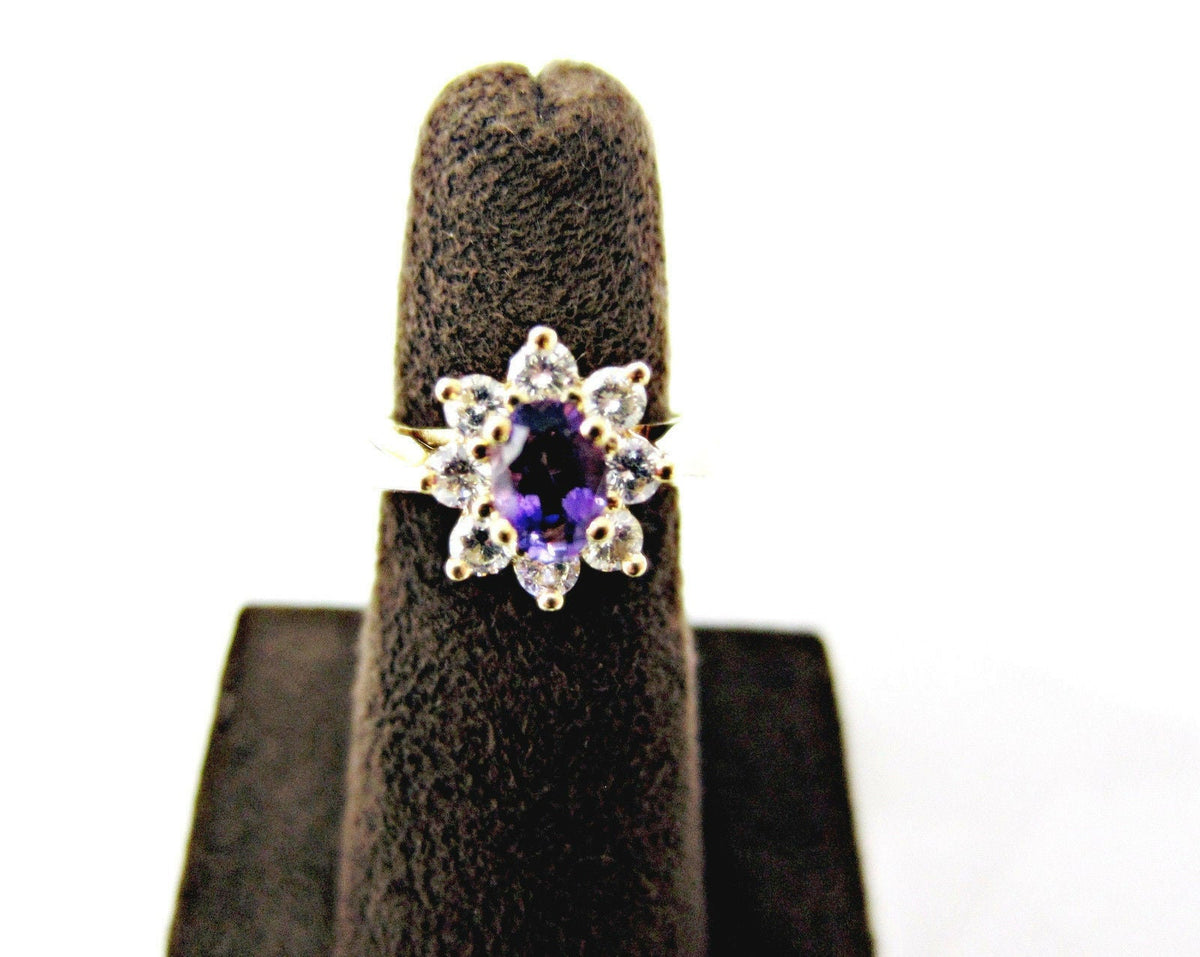 amethyst and diamond ring