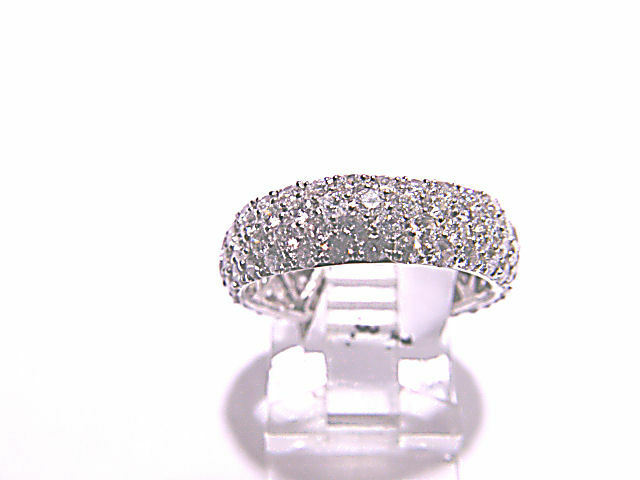 3.14 CT DIAMOND ROUND BR SHAPE ETERNITY SET PAVE SET DIAMOND BAND 18 K GOLD