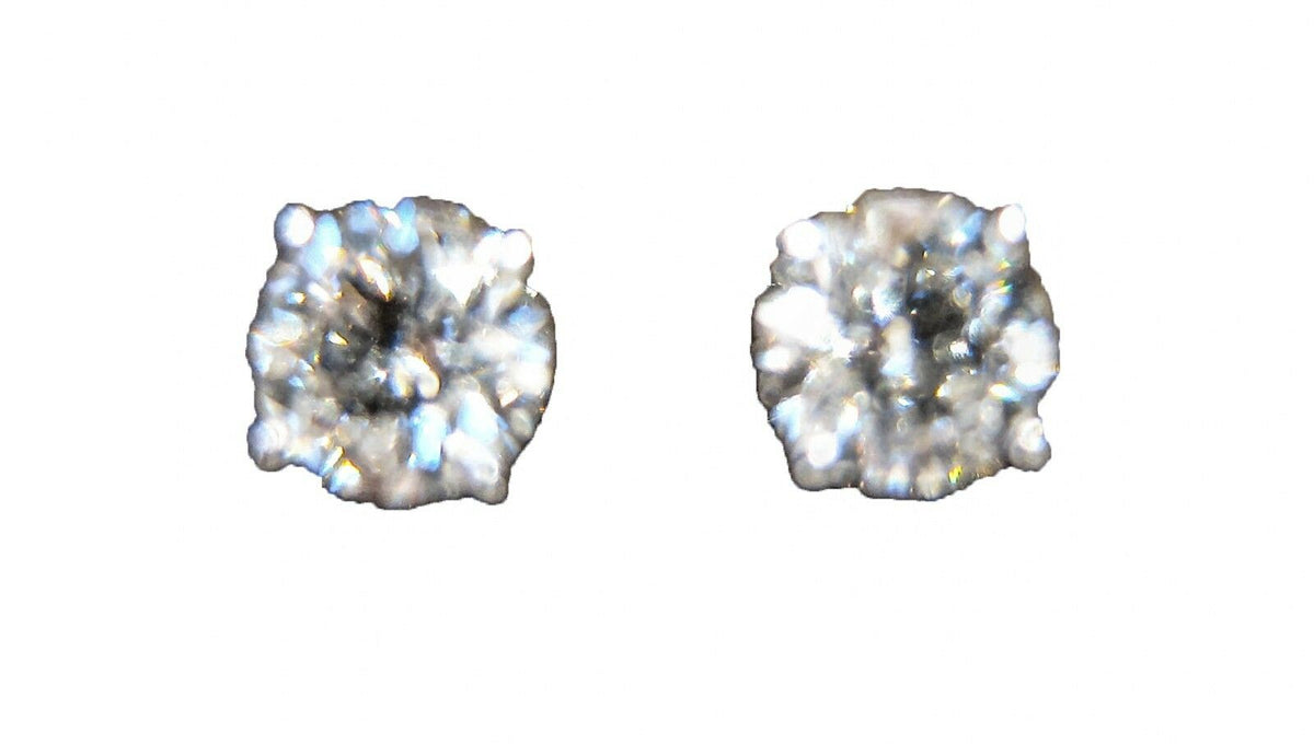 DIAMOND STUD EARRING 2.11 CT TOTAL WEIGHT EARRING DIAMOND ROUND BRILLIANT SHAPE