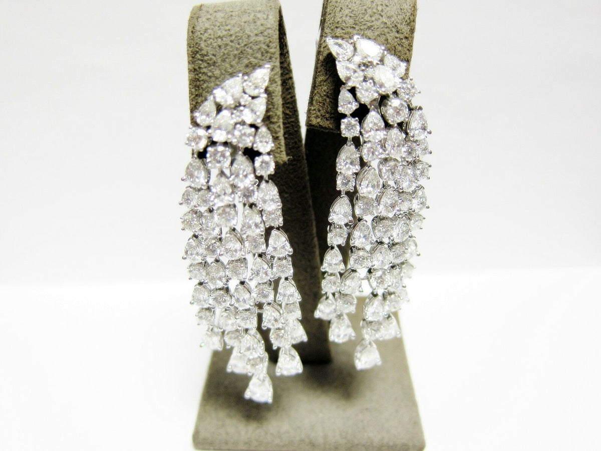 DIAMOND EARRING PEAR AND ROUND BRILLIANT SHAPE EARRING