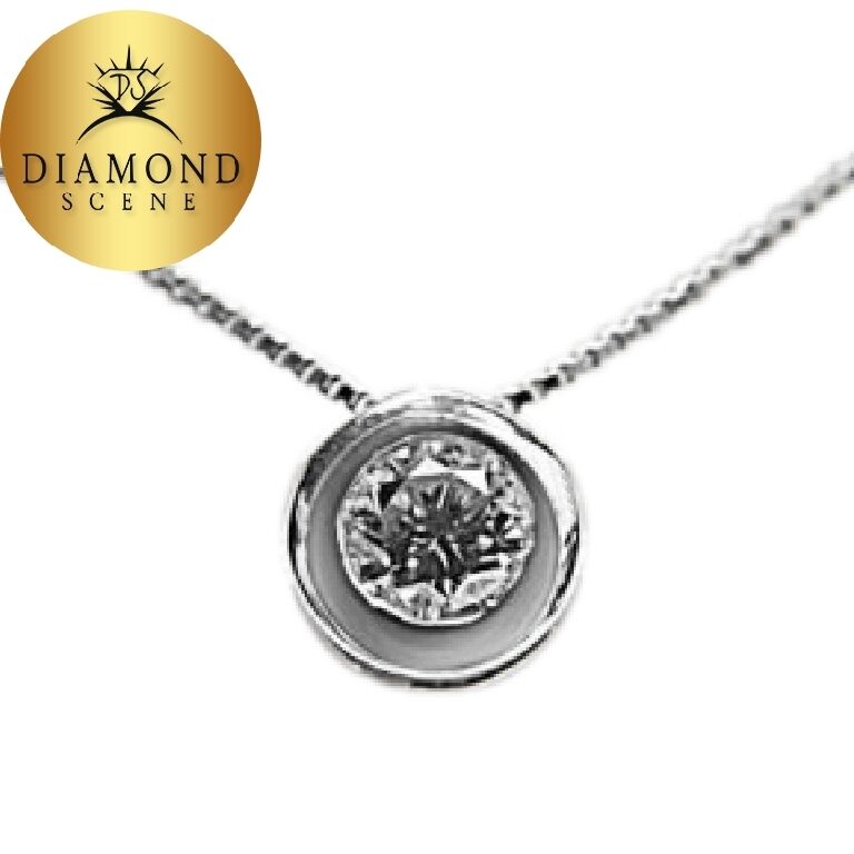 DIAMOND ROUND BR SHAPE BEZEL SET PENDANT INCLUDED 18 I
