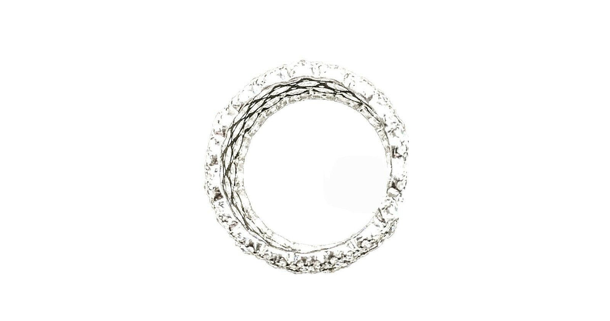 ROSE AND ROUND BRILLIANT SHAPE DIAMOND ETERNITY BAND