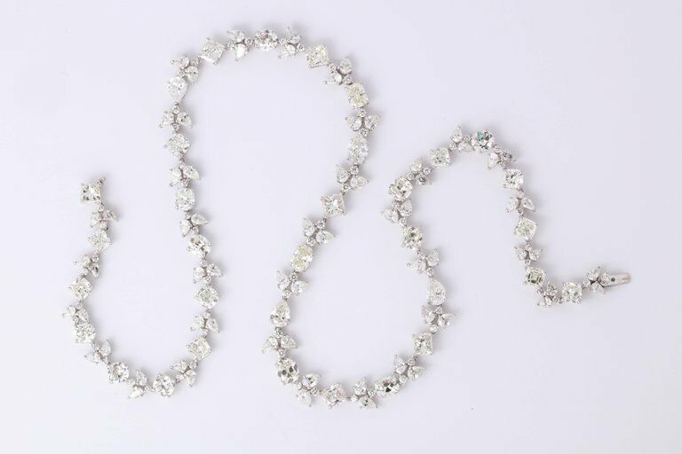 Diamond Necklace! 53.61 ct Multi Shape Long Diamond Necklace