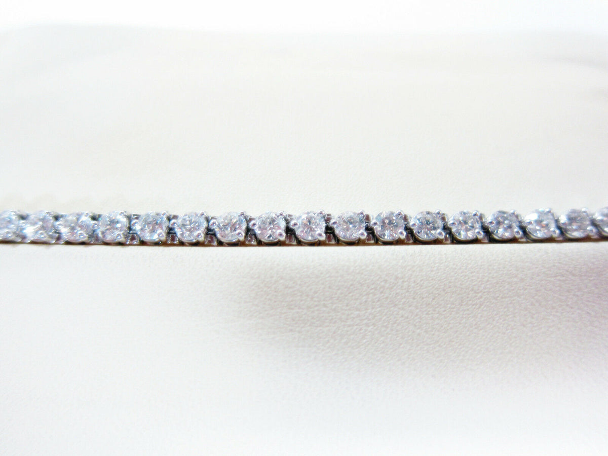 DIAMOND ROUND BRILLIANT SHAPE 3 PRONG SET DIAMOND TENNIS BRACELET