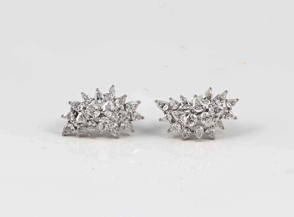 Diamond Cluster Earrings