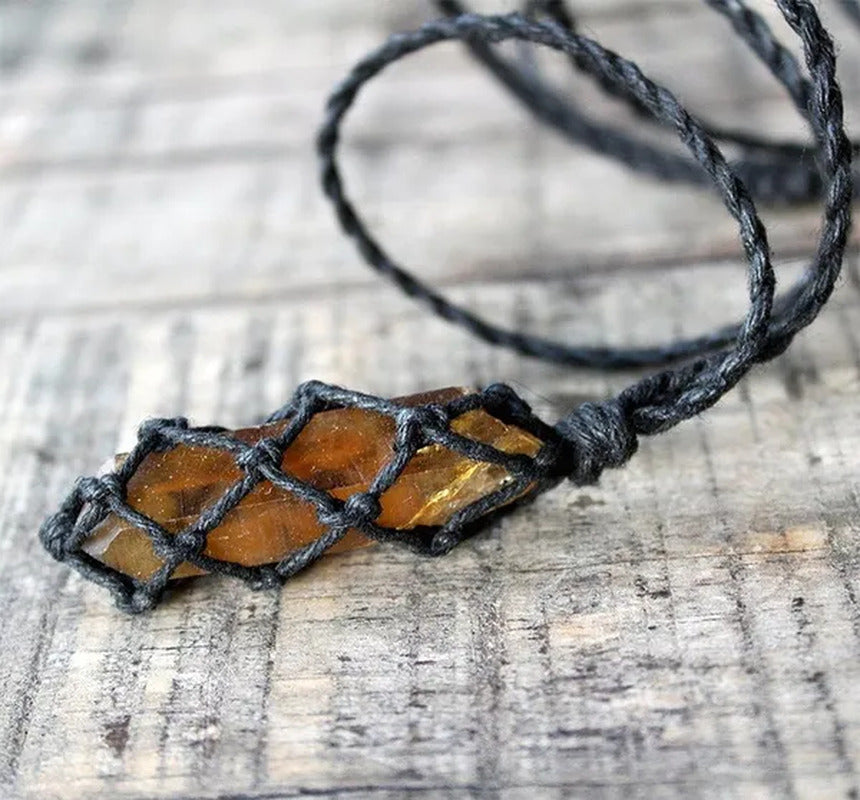 Authentic Raw Citrine Boho Necklace, Gemini Jewelry, November Birthstone, Minima