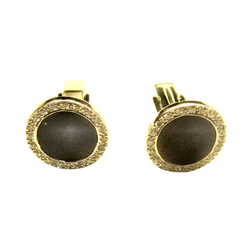 BLACK ONYX AND DIAMOND CUFFLINK DIAMOND CUFFLINK