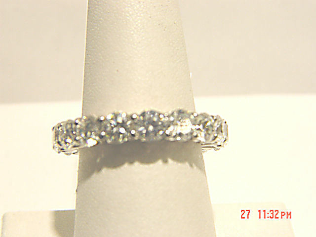 DIAMOND ROUND BRILLIANT SHAPE ETERNITY SET BAND 15 STONE DIAMOND