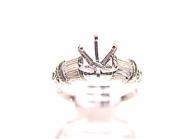DIAMOND BAGUETTE SHAPE DOME SET 6 PRONG SET FOR A 8.90MM DIAMOND