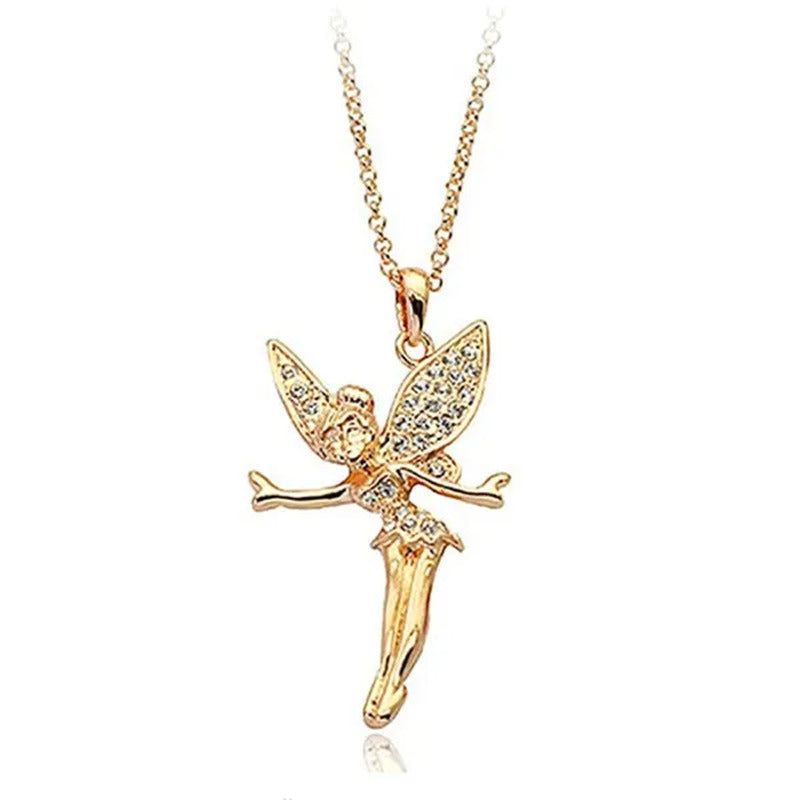 Exquisite Fashion Lovely Dancing Little Angel Pendant Necklace Women'S Zircon Ex