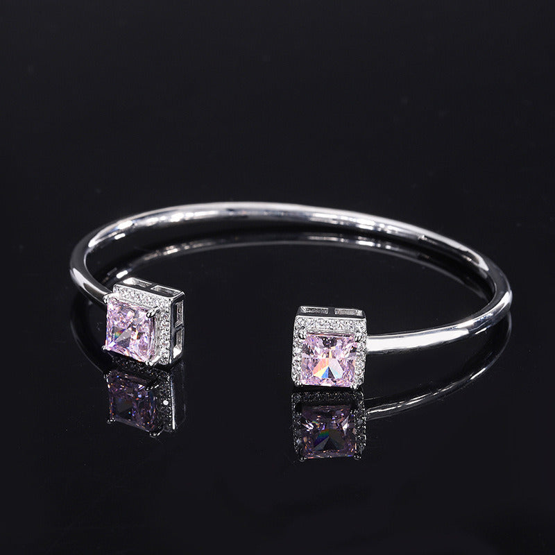 Fashion Simple Silver High Carbon Diamond Bracelet