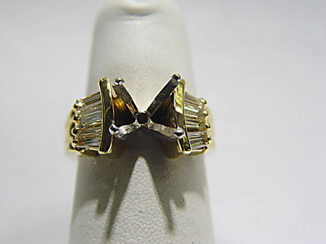 DIAMOND BAGUETTE SHAPE 8 STONE SET SETTING 4 PRONG SET
