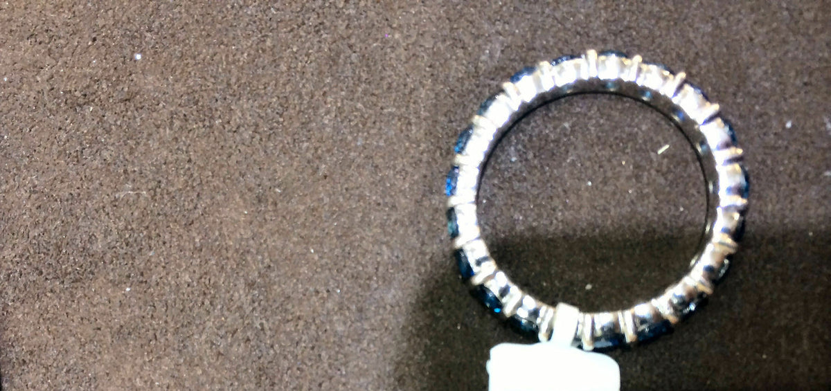 sapphire eternity band round shape sapphires bar set band