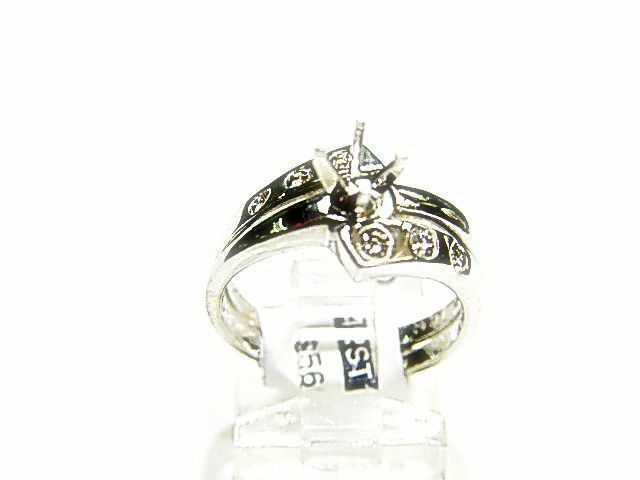 DIAMOND 6 ROUND BRILLIANT SHAPE BEZEL 4 PRONG 2 PIECE