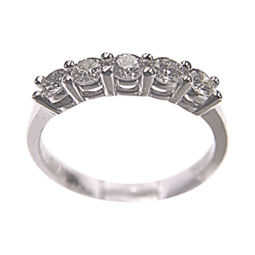 5 ROUND BRILLIANT DIAMOND COMMON PRONG SET BAND