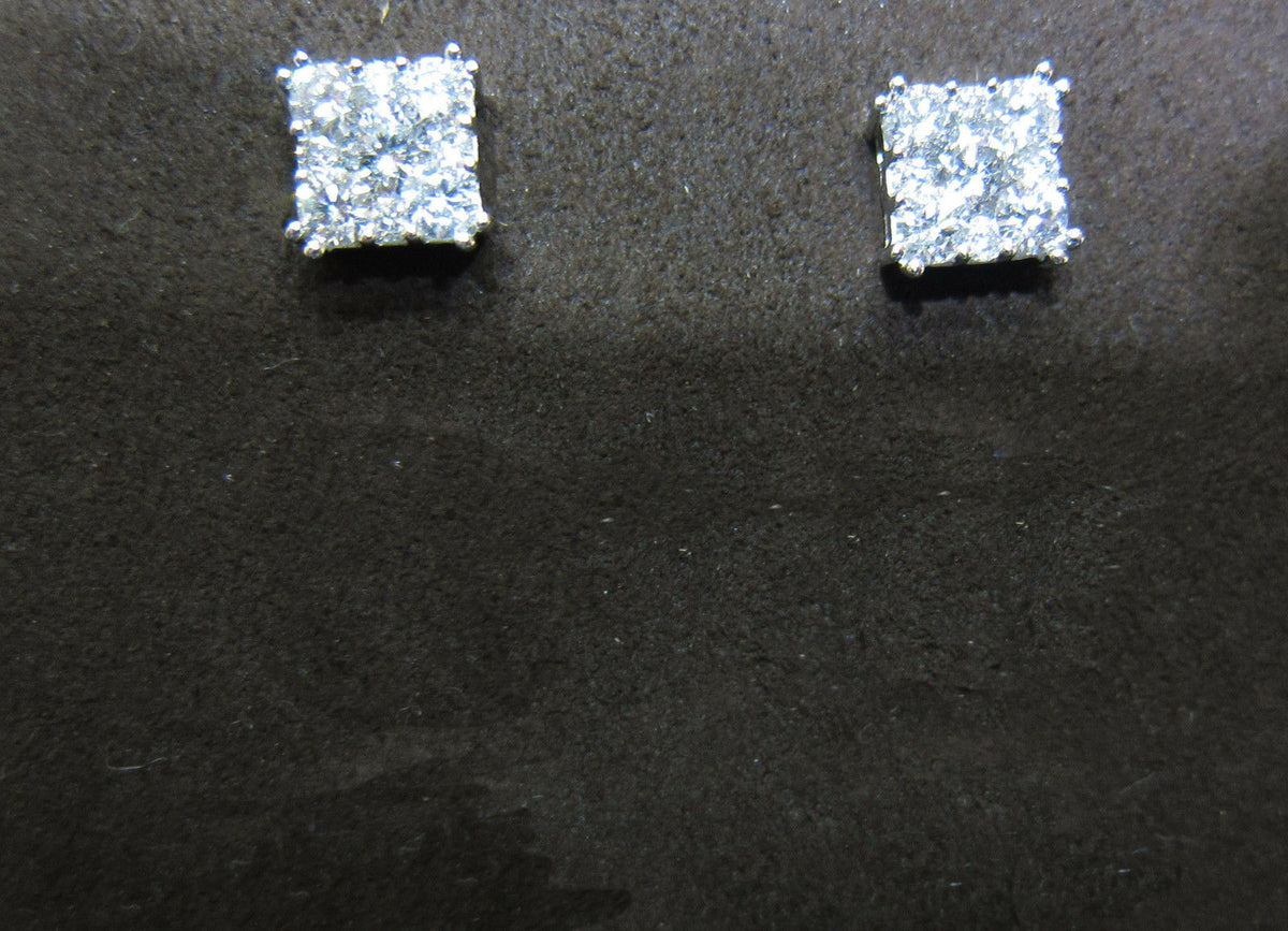 DIAMOND FOUR SMALL STONE FOUR BIG STONE ONE CENTER BIG STONE 9 STONE EACH EARRNG