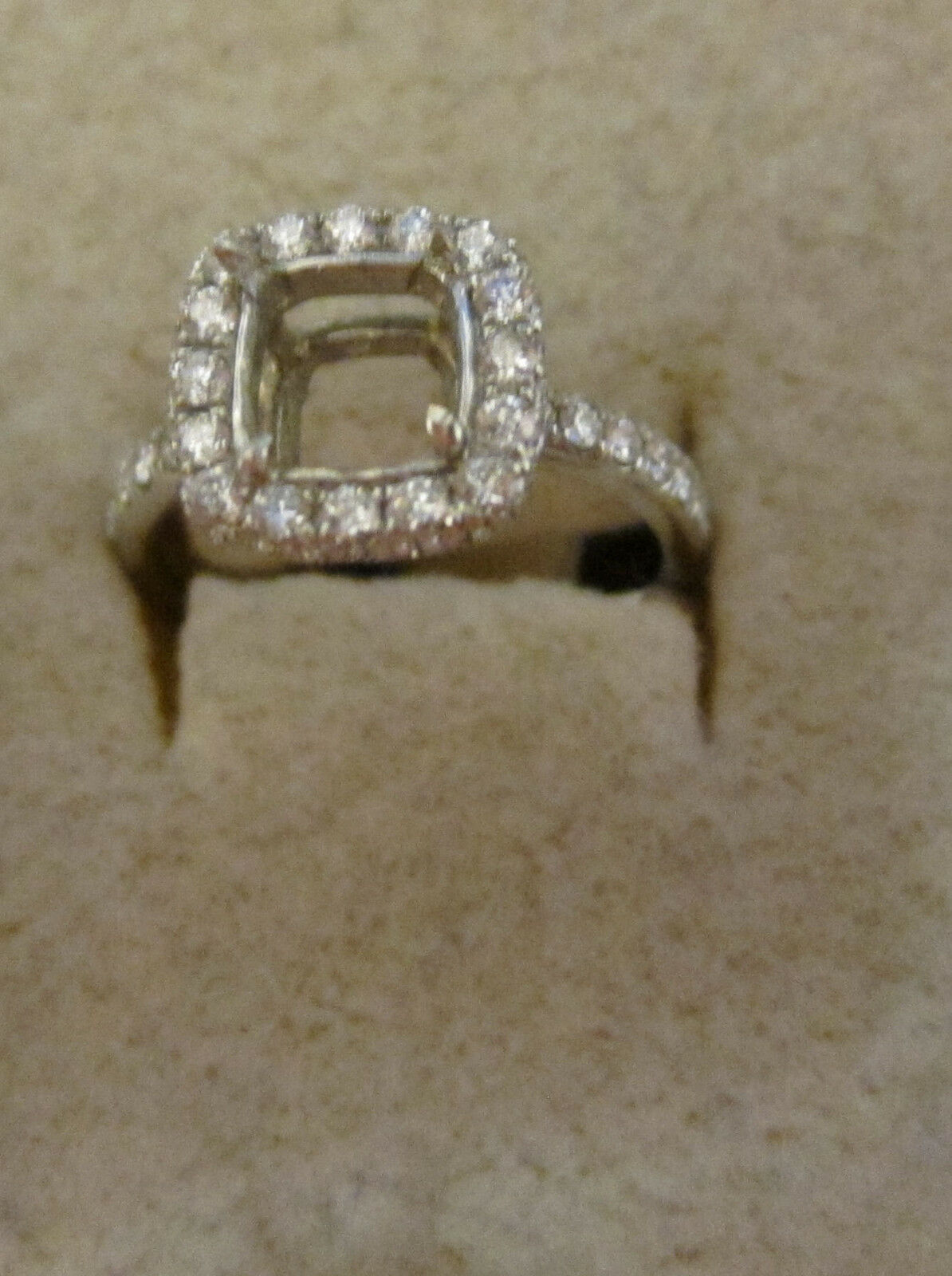 DIAMOND SETTING 4 PRONG DIAMOND SET ALL AROUND SMALL PIECE OF GOLD FOR RESIZEING