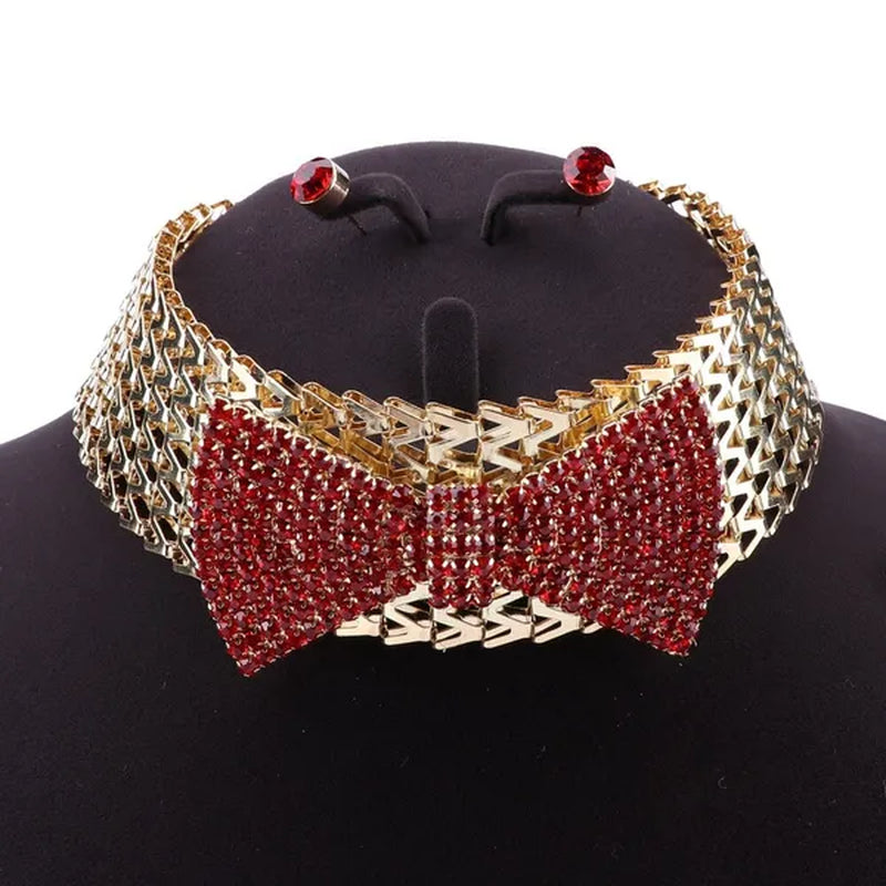 Elegant Indian Bridal Necklace Earrings Sets Dubai Jewelry Sets for Women Wedding Party Costume Accessories