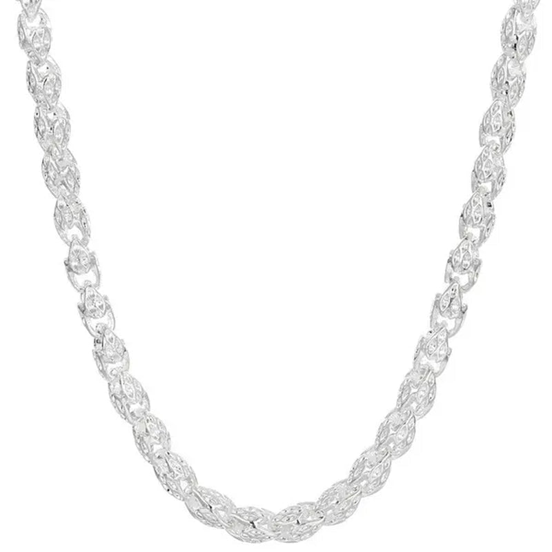 Men‘s 925 Sterling Silver 5MM Faucet Chain Necklace for Woman Man Fashion Wedding Party Jewelry Nice Gift