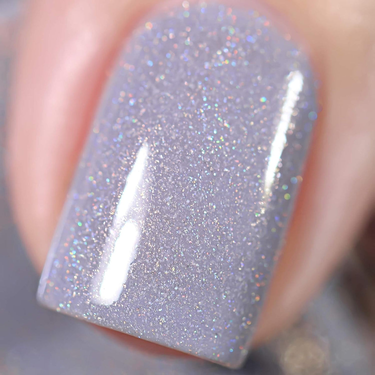 ILNP ASAP - Soft Lavender Blue Neutral Nail Polish, Subtle Holographic, Chip Resistant, 7-Free, Non-Toxic, Vegan, Cruelty Free, 12Ml