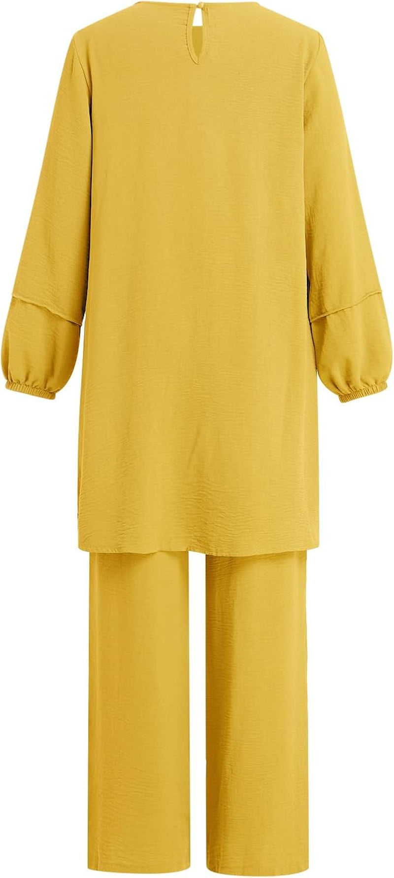 Abayas Dress for Women Muslim Long Sleeve Loose Top Pants 2 Pcs Dubai Islamic Muslim Women Matching Sets