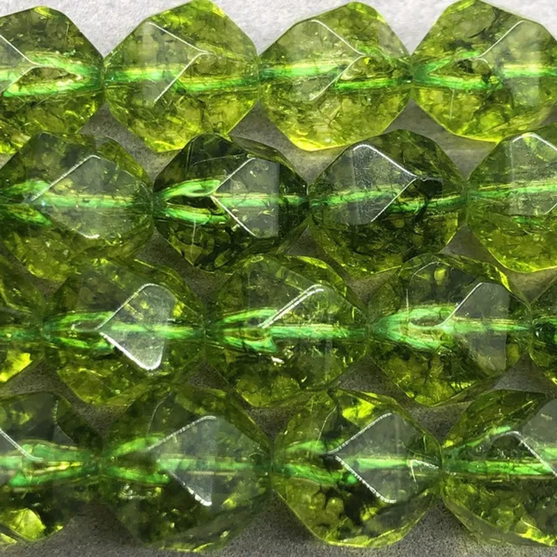 Green Peridot Beads 6-10mm Faceted Natural Stone Cut Loose Gem DIY