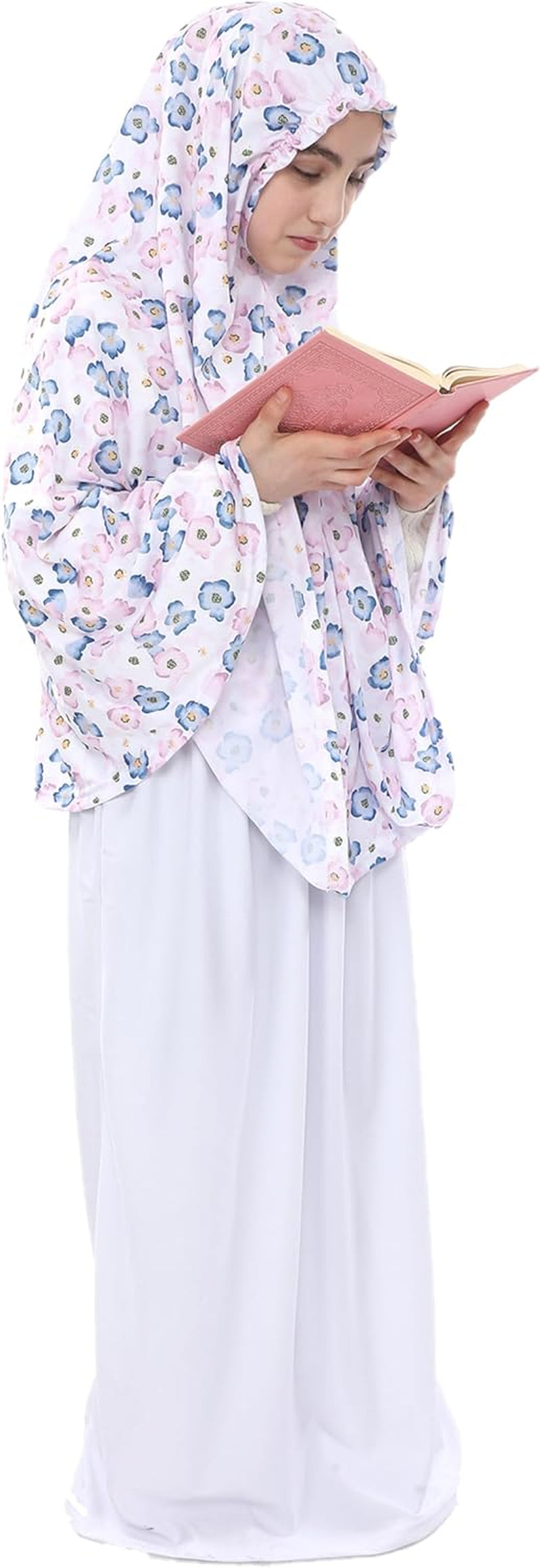 Prayer Set for Muslim Girls, Two Pieces Prayer Set, Set of 3 Pieces(Skirt, Scarf, Rosary) Suitable for 5 to 13 Years