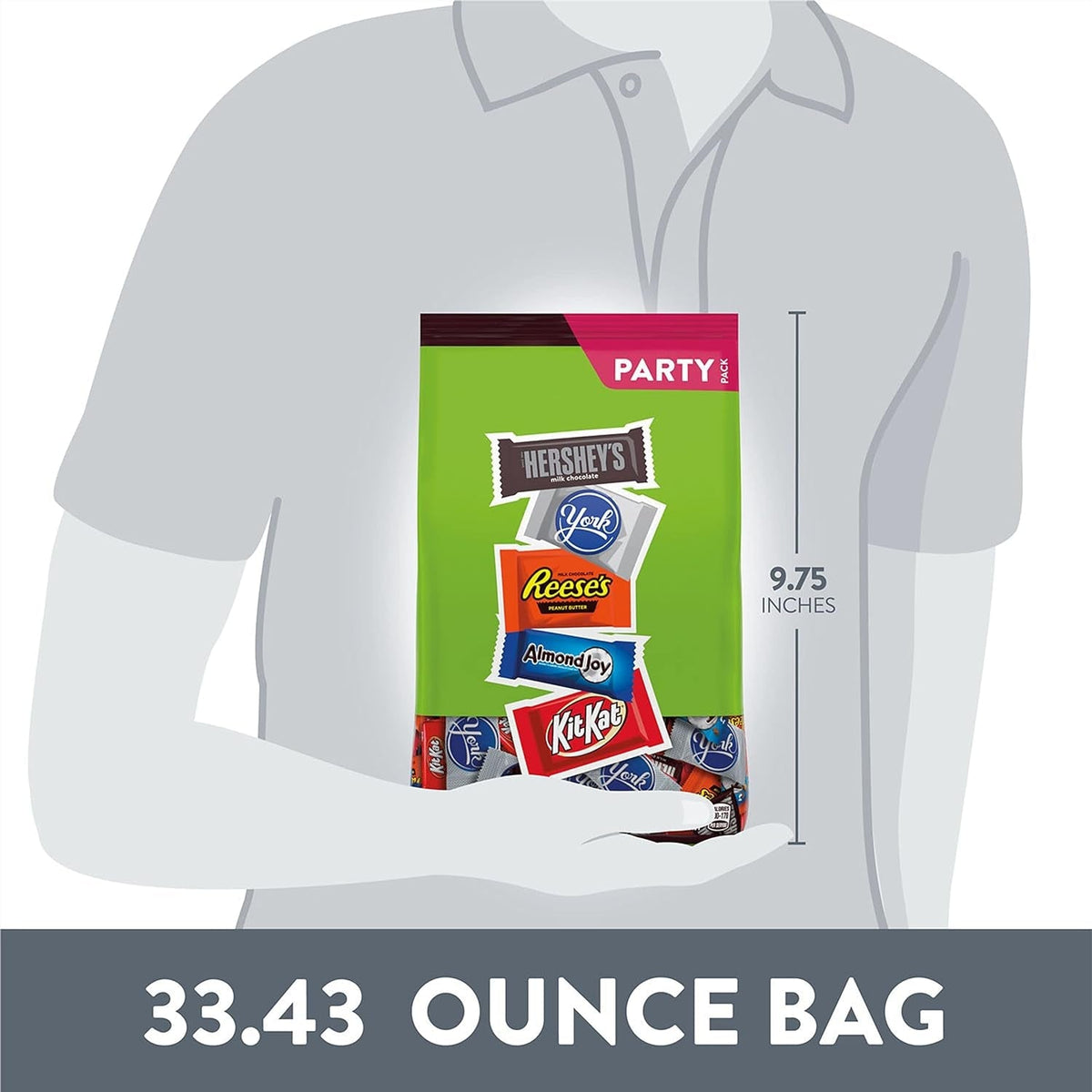 Hershey Assorted Chocolate Flavored Snack Size, Candy Party Pack, 33.43 Oz