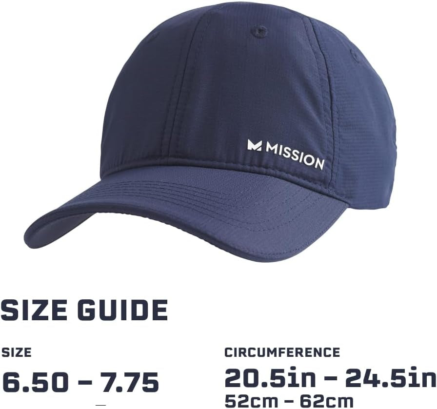 Cooling UPF Performance Hat - Unisex One Size Cap for Workouts, Golf & Running - Sweat & Water Activated Technology