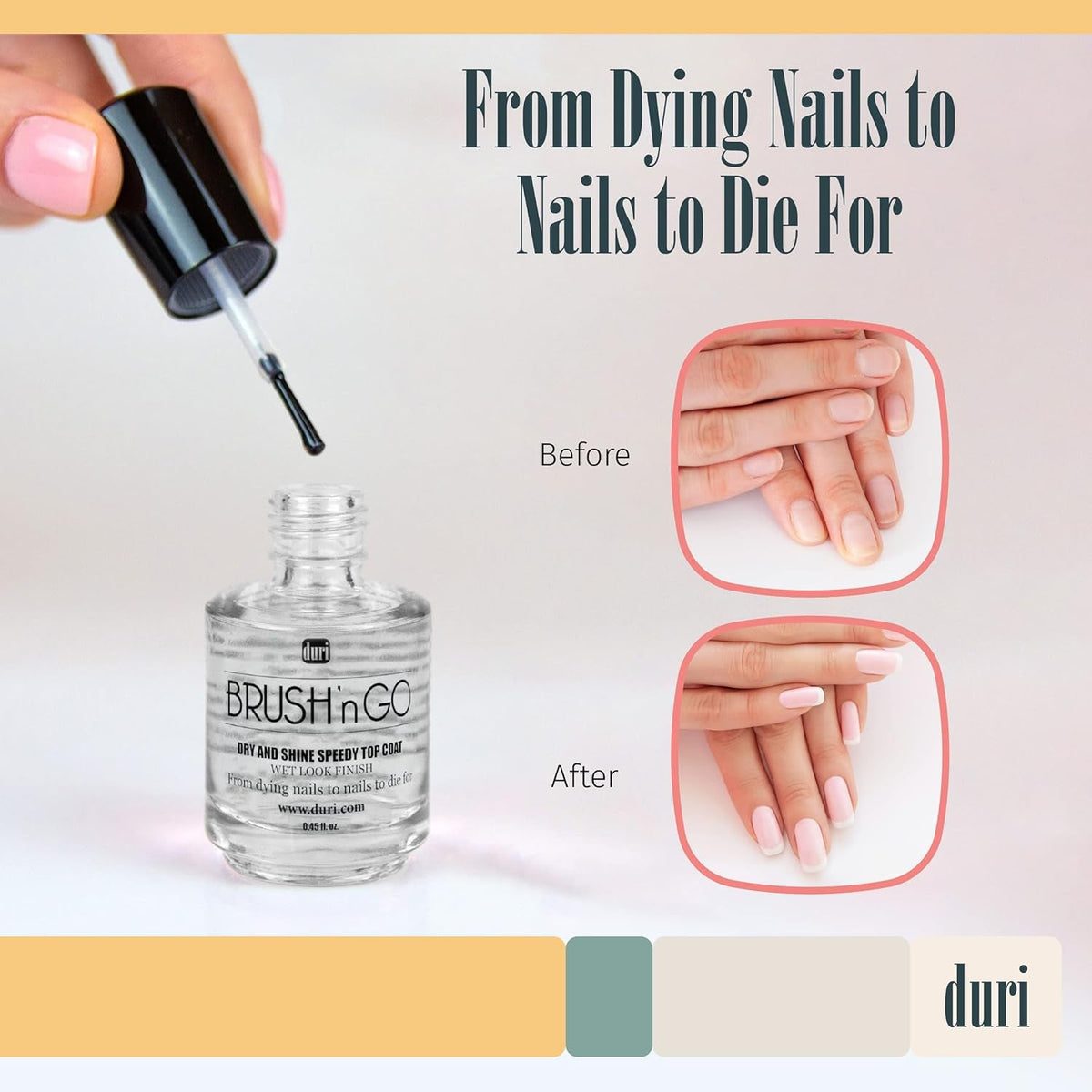 Brush'N Go Dry and Shine Speedy Top Coat, Fast Dry Top Coat Nail Polish - 0.45 Fl.Oz. (Pack of 1)