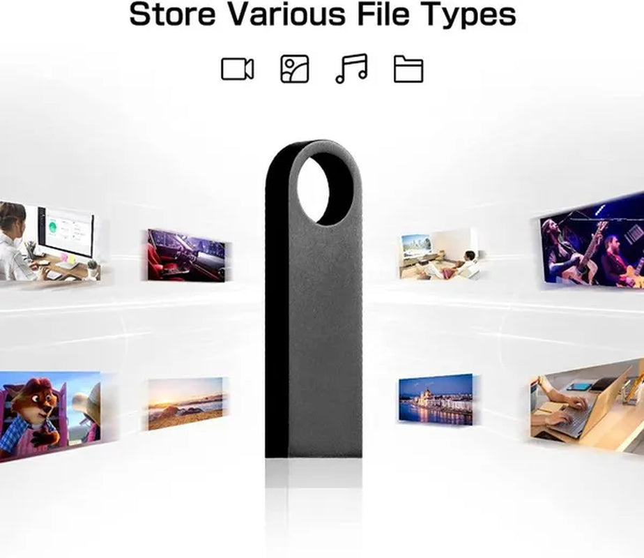 Pendrive 512GB Memory Stick 64GB 32GB 8GB Metal Usb Flash Drive 16GB 1GB Pen Drive 256GB Usb Stick 128GB for Computer/Laptop/Sound/Speaker/External Storage Data/Photo/Video/Music (Quantity: 1pcs)