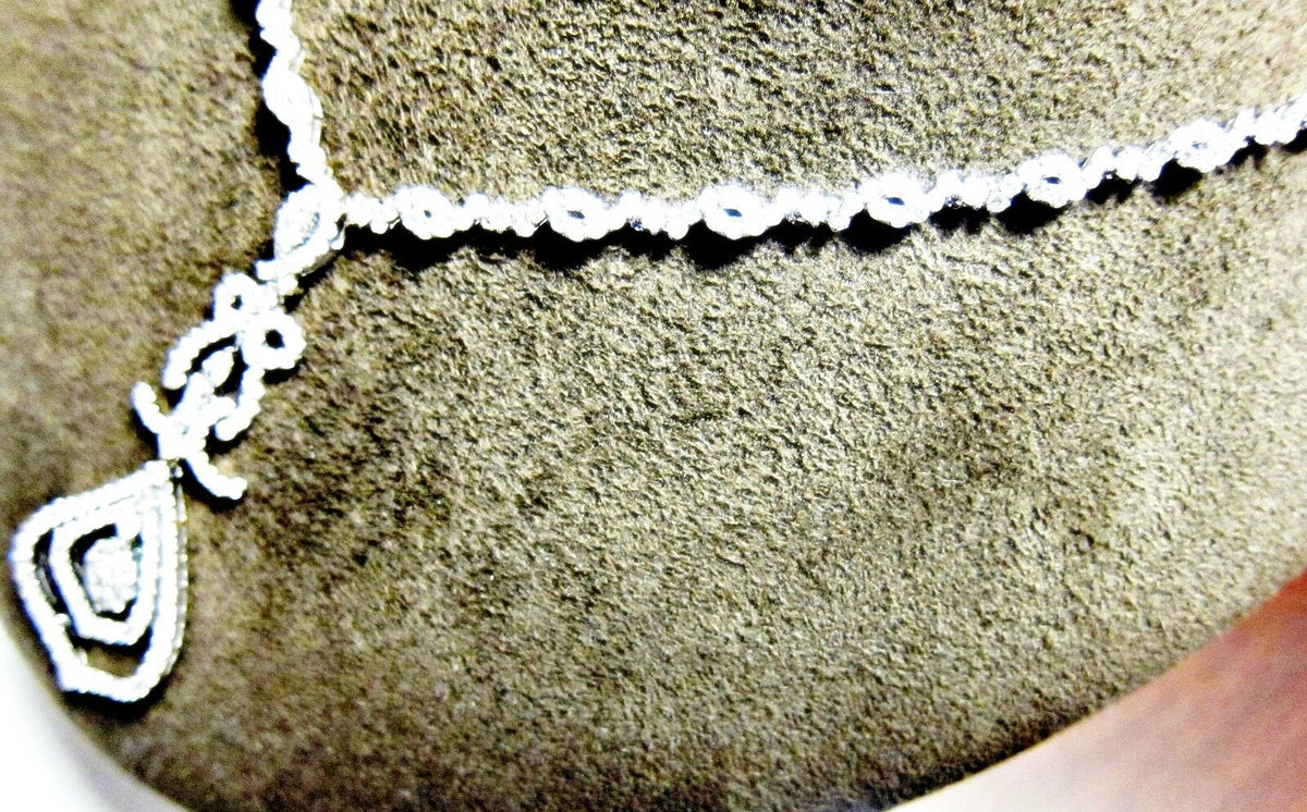 DIAMOND NECKLACE ROUND MARQUISE SHAPE SET ALL AROUND DIAMOND SET NECKLACED