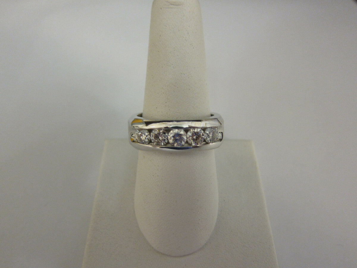 DIAMOND 5 STONE CHANNEL SET MENS BAND DIAMOND RING MEN'S MEN DIAMOND RING BAND