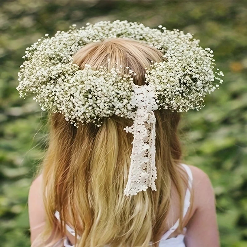 20pcs Realistic White Gypsophila Artificial Flowers - Elegant Faux Breath for Wedding Bouquets, DIY Home & Office Decor