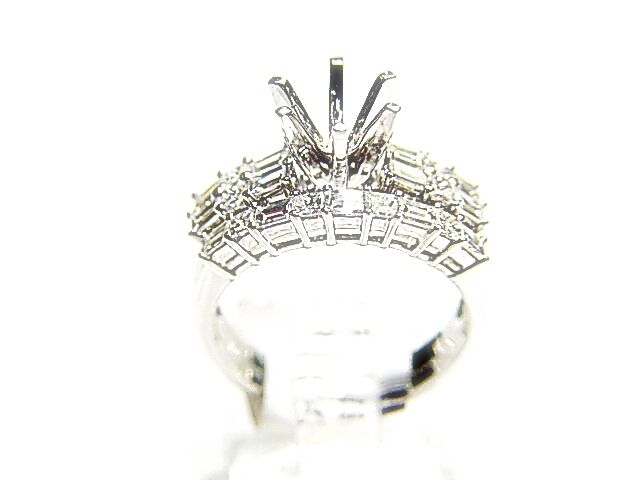 DIAMOND 8 PRINCESS SHAPE 13 BAGUETTE SHAPE 2 PIECE ENGAGEMENT SETTING