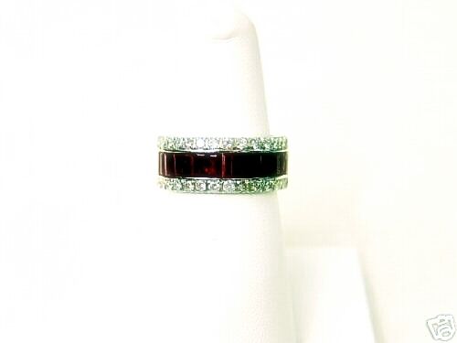 BAGUETTE CUT RUBIES 5.50 CT ROUND BRILLIANT CUT DIAMOND