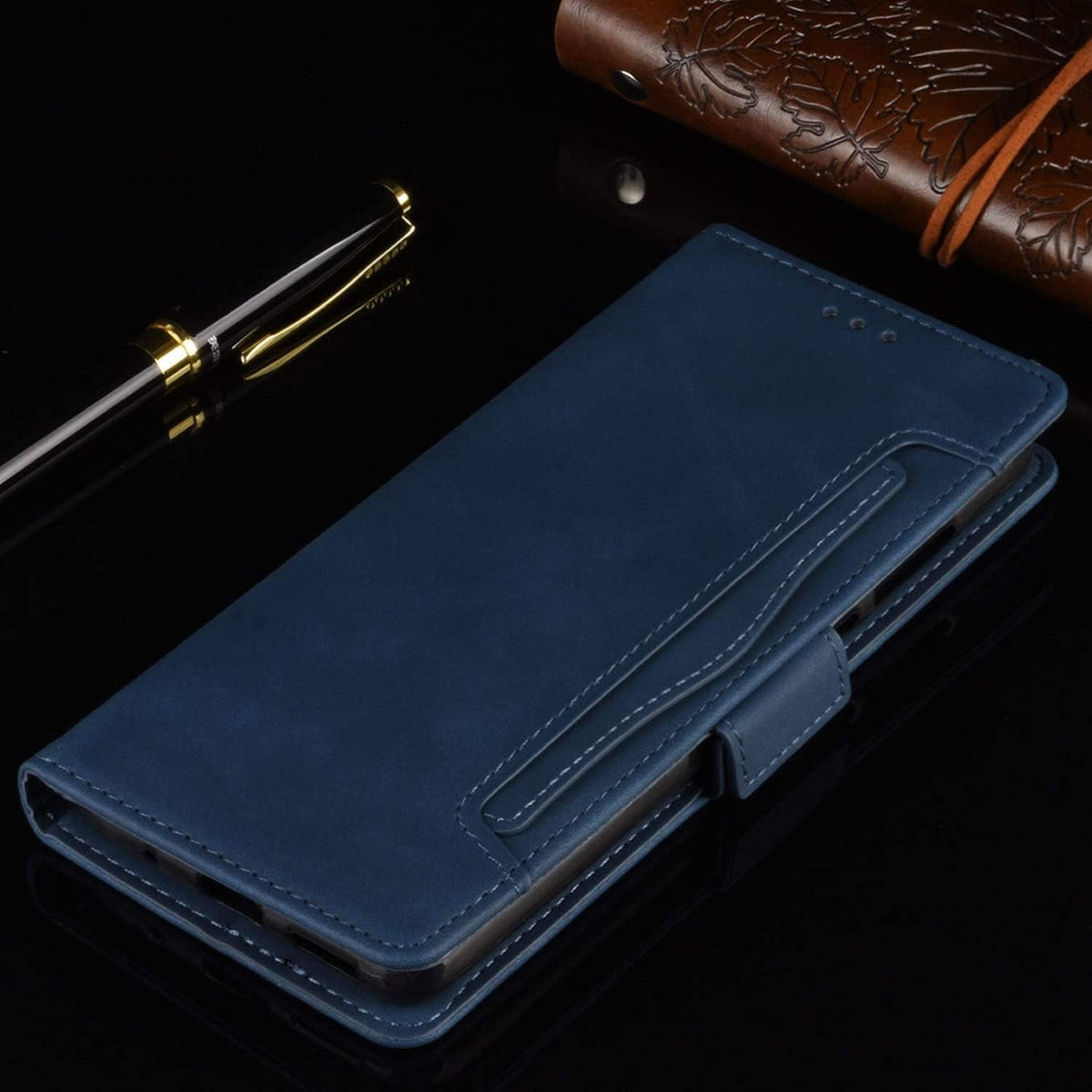 Umidigi Power 7 / 7S Case, Magnetic Full Body Protection Shockproof Flip Leather Wallet Case Cover with Card Holder for Umidigi Power 7 / 7S Phone Case (Blue)