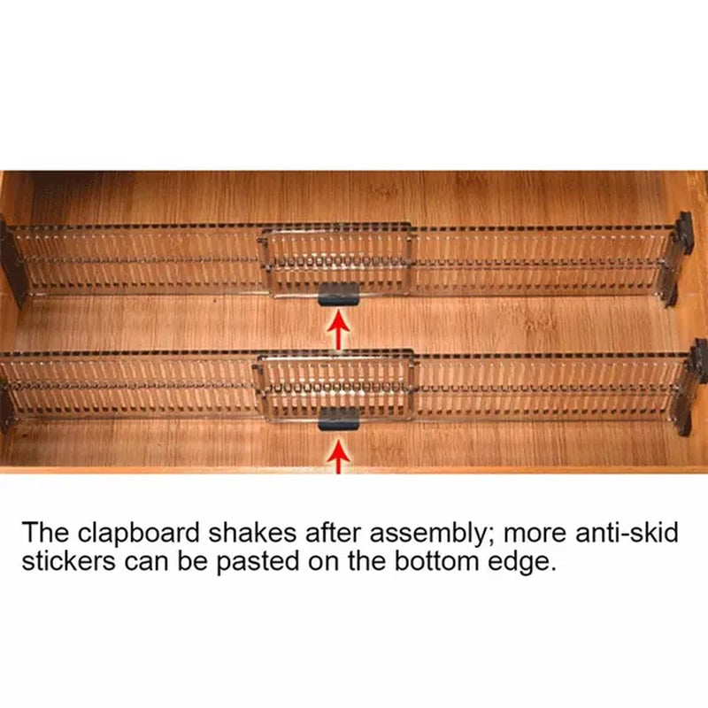 2PC Retractable Drawer Divider Holder Socks Underwear Partition Drawer Organizer Storage Clapboard Bedroom Kitchen Accessories