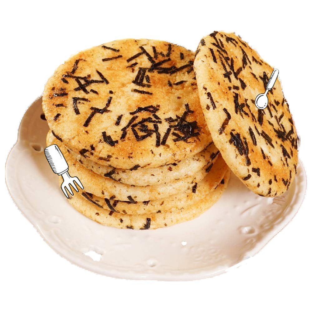 Chinese Classical Childhood Food Nori Rice Cracker, Rice Crust, Biscuits, Non-Fried 168G/5.92Oz/0.37Lb ๆบๆบๅ็งๆตท่็ฑณ้ฅผ