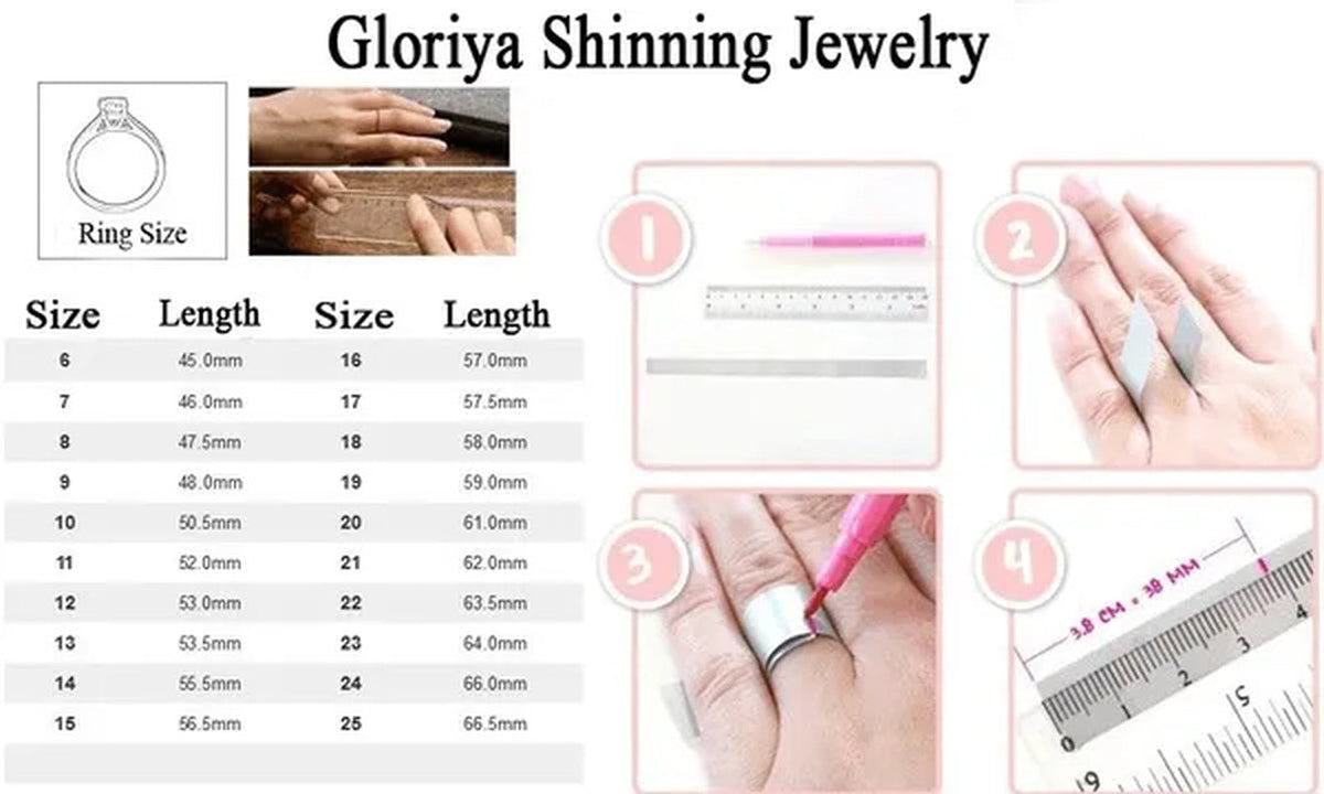 Gloriya Luxury Indian Yellow Gold Plated Women Statement Jewelry Micro Pave African Tiny AAA Cubic Zirconia Wedding Party Large Finger Ring for Ladies